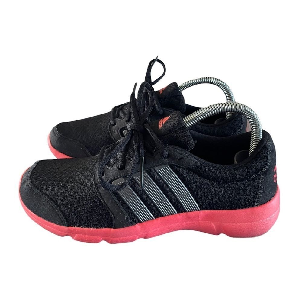 Adidas Essential Star 2 Sneakers Womens‎ Size 7 Black Pink Silver Running Shoes